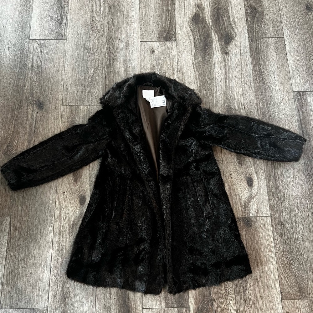 H&M Brown Faux Fur Coat